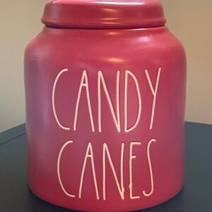 Rae Dunn Candy Canes Canister - used for decoration only.